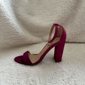 Magenta Block Heels